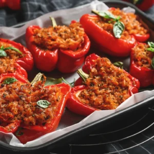 Oven-Baked Stuffed Red Pepper