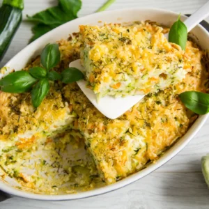 Patisson zucchini carrot casserole