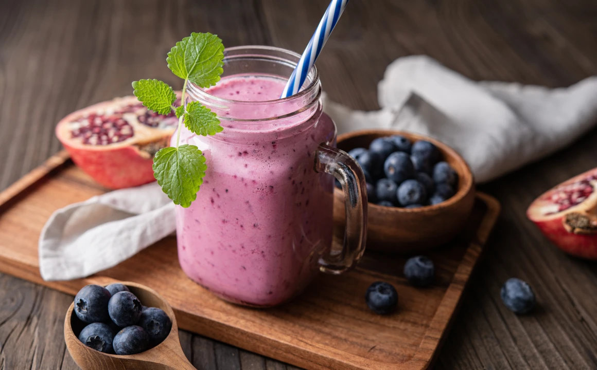 Blueberry Pomegranate Smoothie (Healthy, Antioxidant-Rich Recipe for Kids & Toddlers)