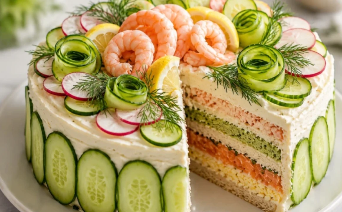 Swedish Smörgåstårta Recipe (Swedish Sandwich Cake)