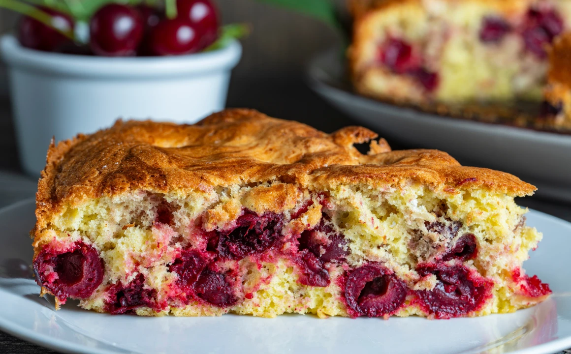 Easy Cherry Sponge Cake Recipe (Soft & Fluffy Cherry Dessert)