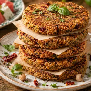 Easy Chickpea Quinoa Veggie Burger Patties