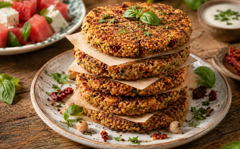 Easy Chickpea Quinoa Veggie Burger Patties