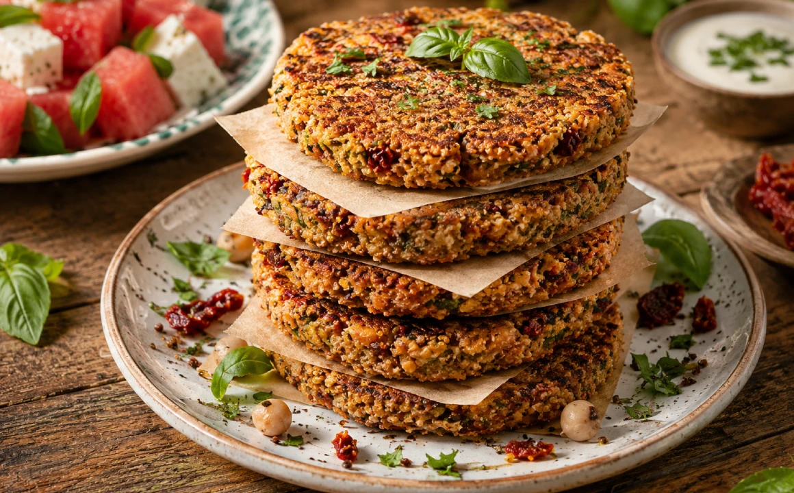 Easy Chickpea Quinoa Veggie Burger Patties